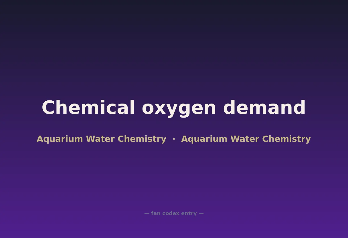 Chemical oxygen demand