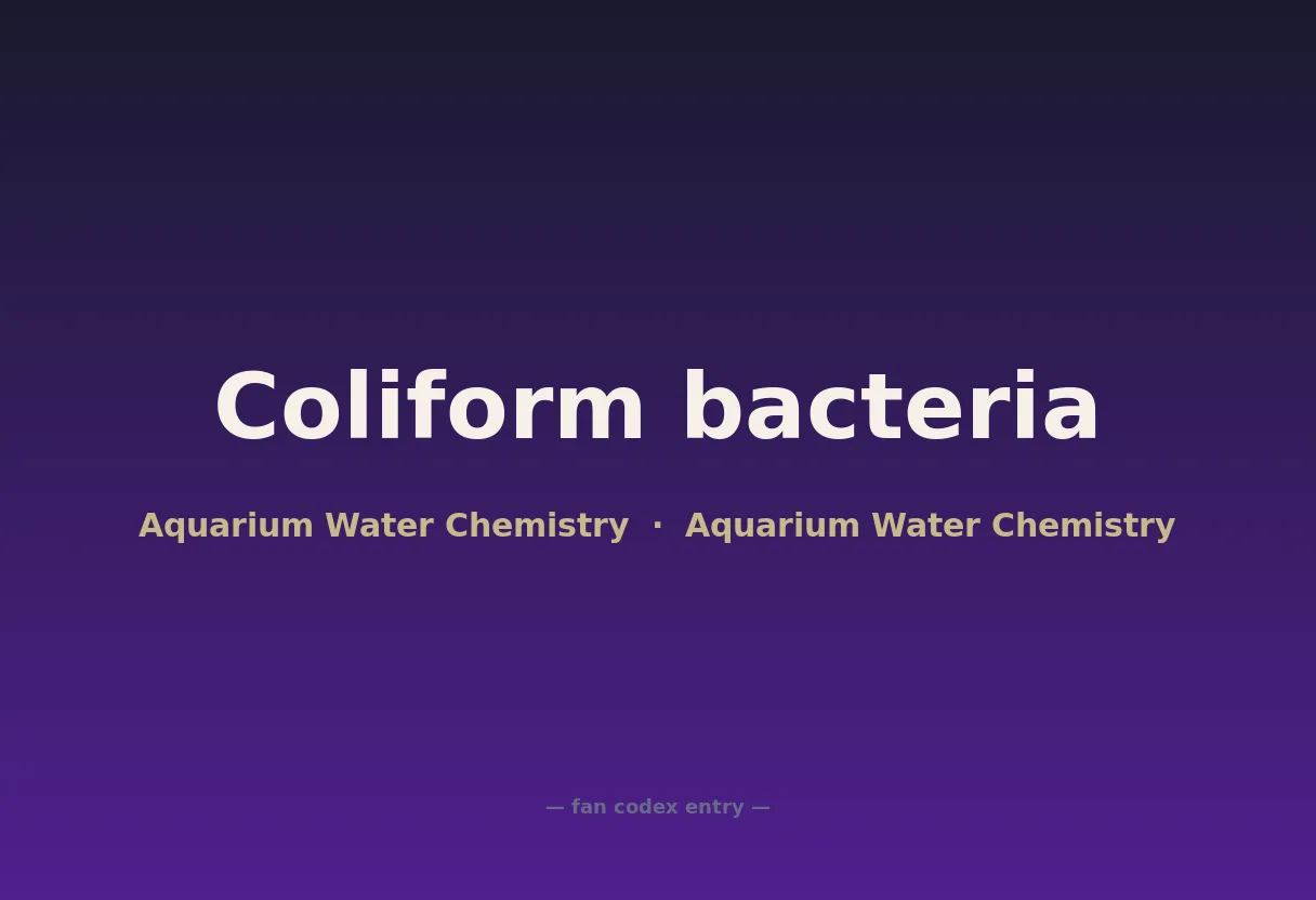 Coliform bacteria