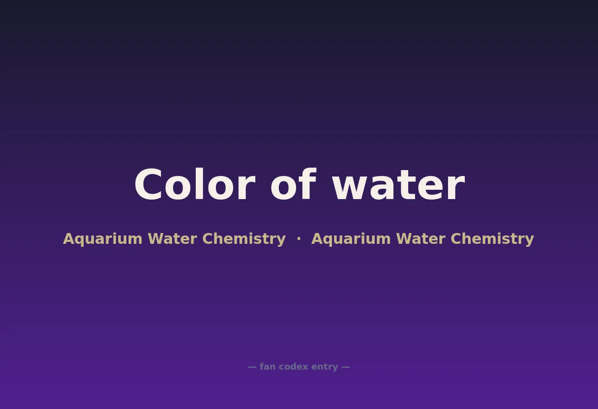 Color of water