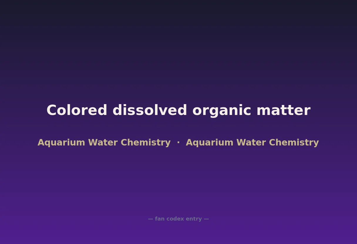 Colored dissolved organic matter