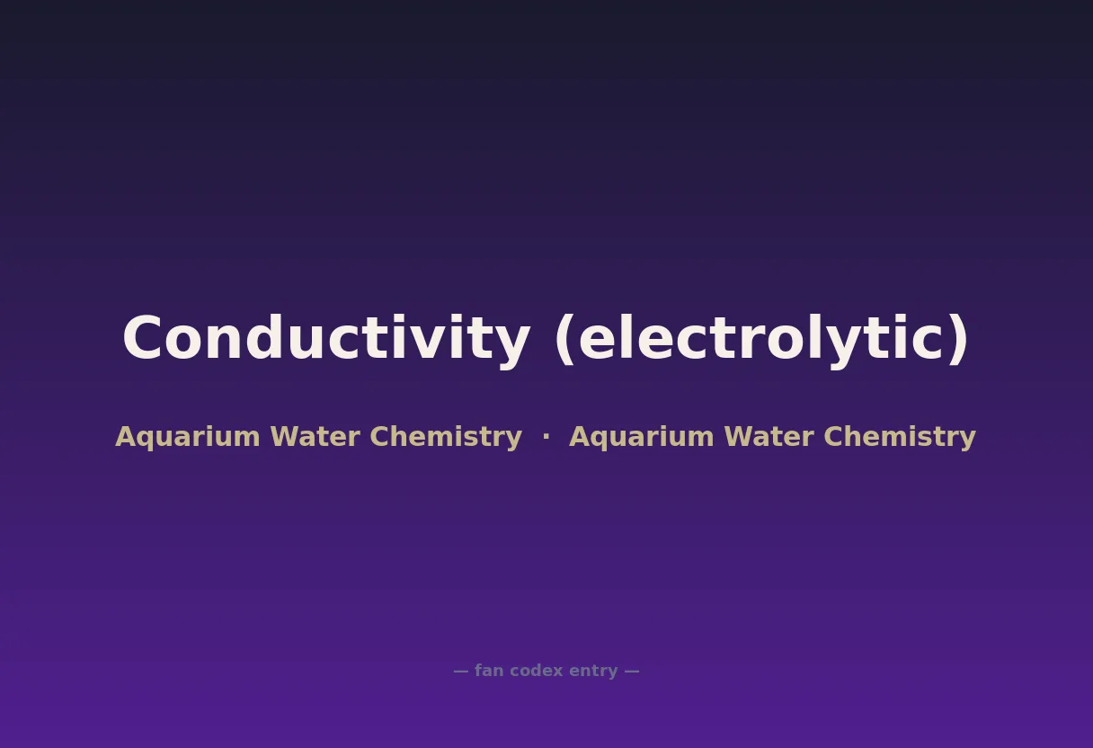 Conductivity (electrolytic)