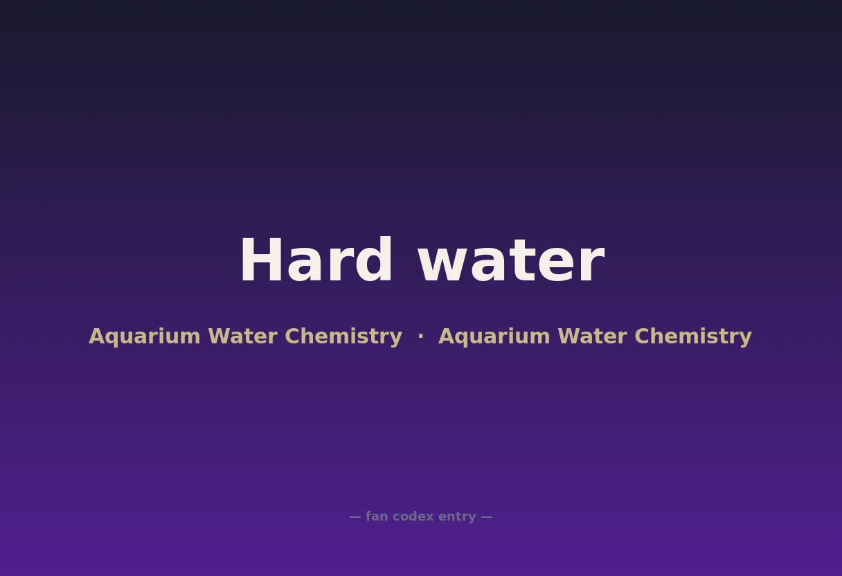Hard water