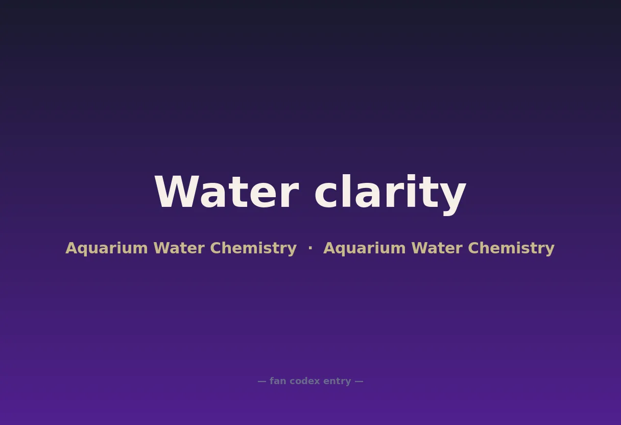 Water clarity
