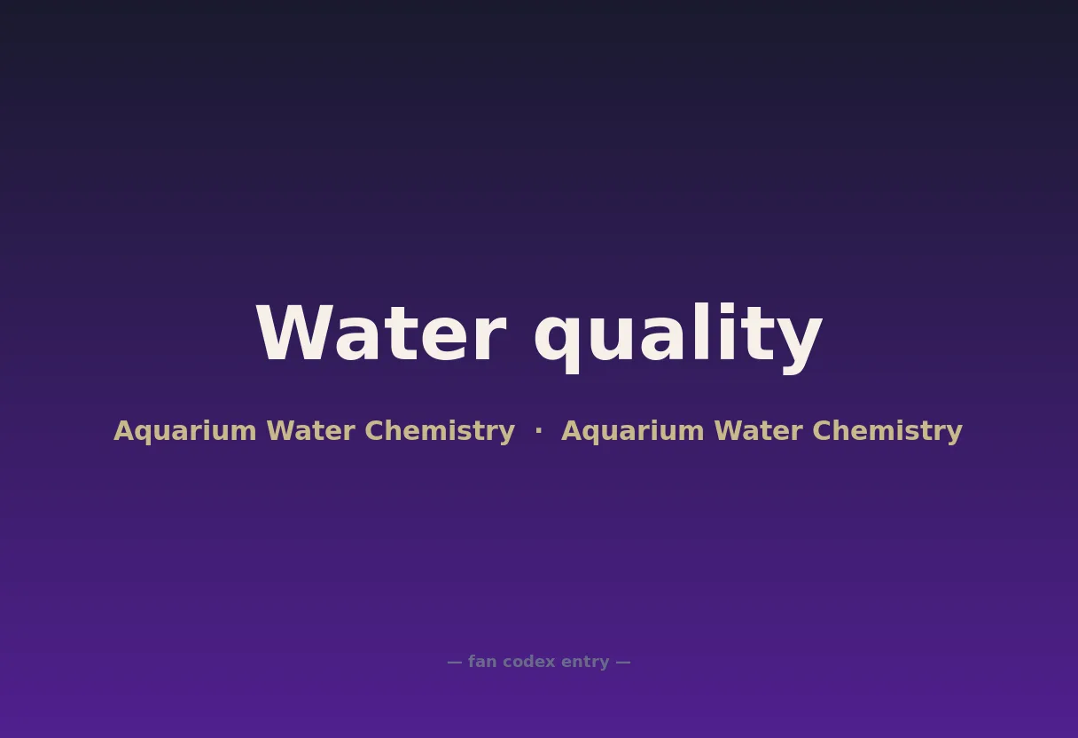 Water quality
