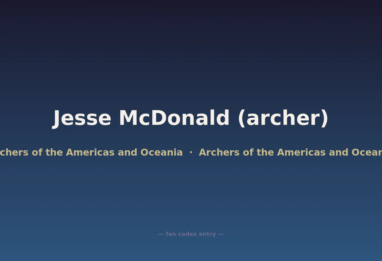 Jesse McDonald (archer)