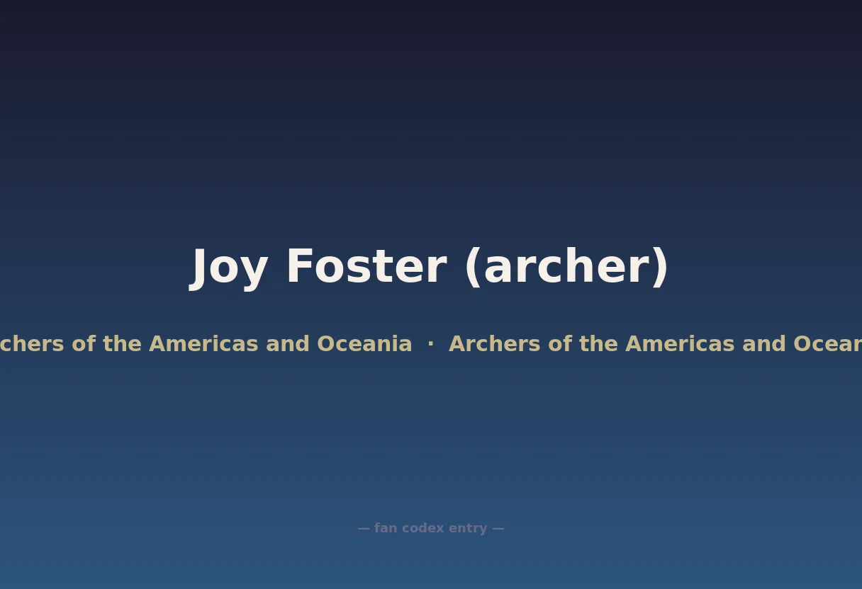 Joy Foster (archer)