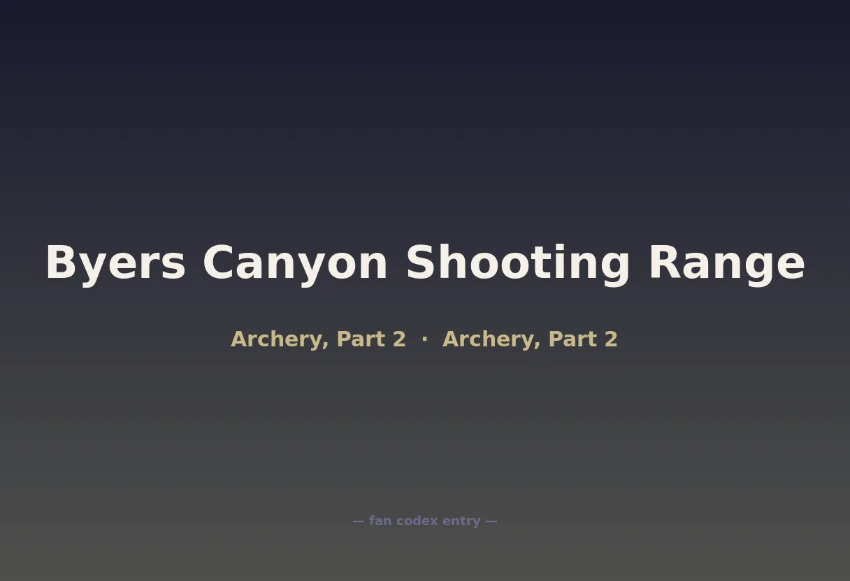 Byers Canyon Shooting Range