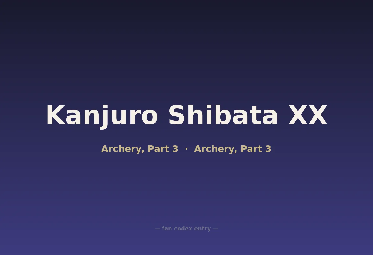 Kanjuro Shibata XX