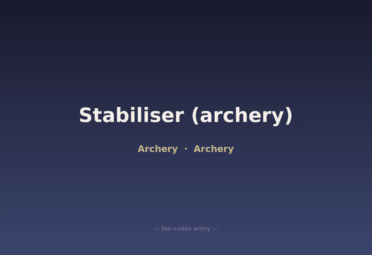 Stabiliser (archery)