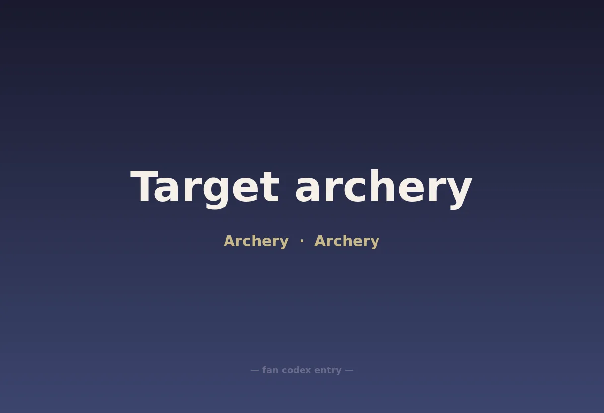 Target archery