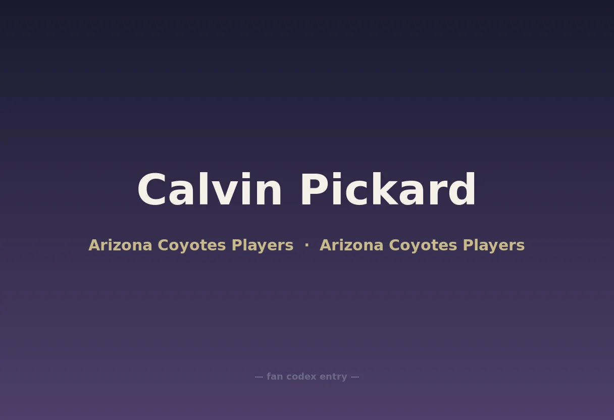 Calvin Pickard
