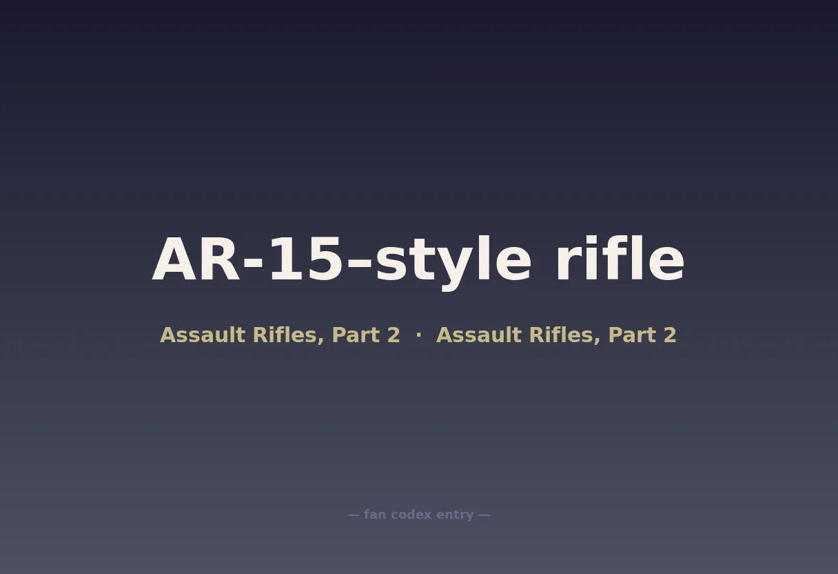 AR-15–style rifle