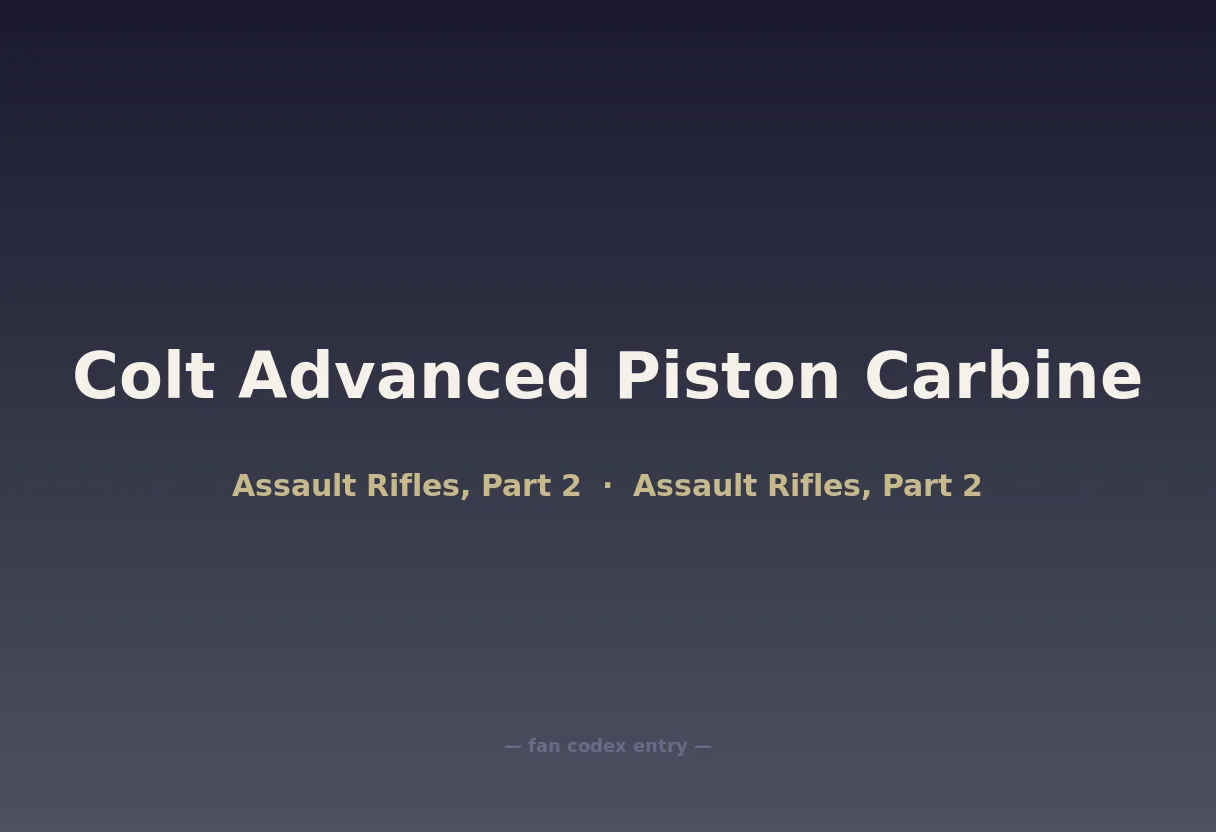 Colt Advanced Piston Carbine