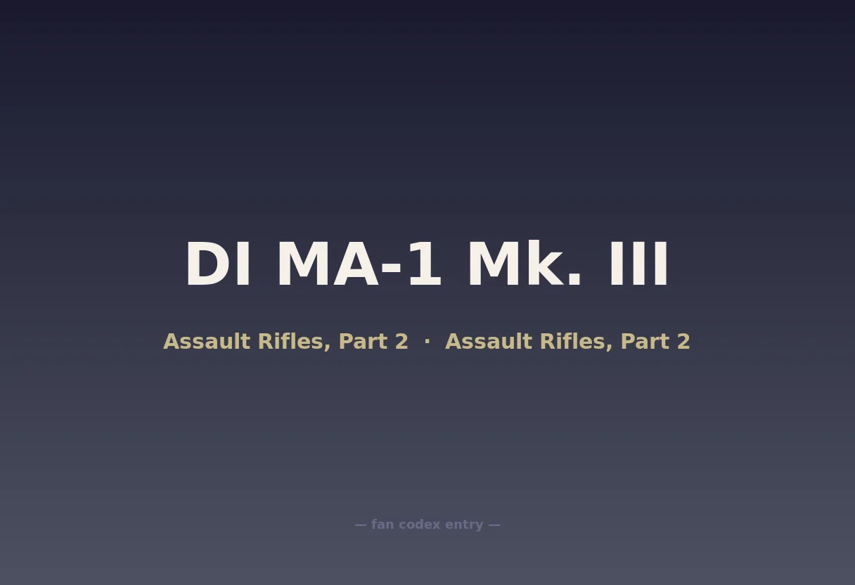 DI MA-1 Mk. III