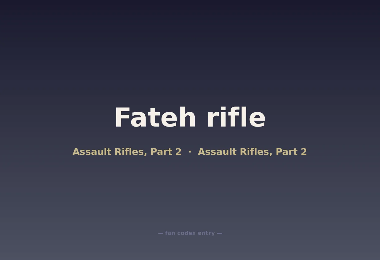Fateh rifle