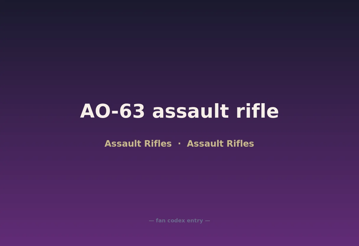 AO-63 assault rifle