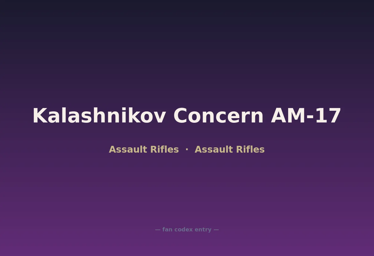 Kalashnikov Concern AM-17