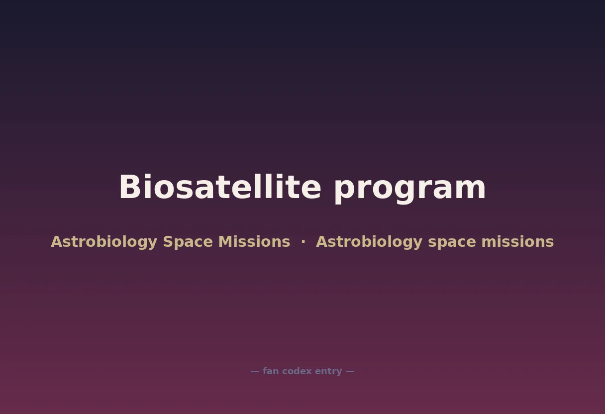 Biosatellite program