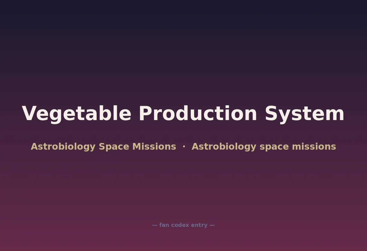 Vegetable Production System