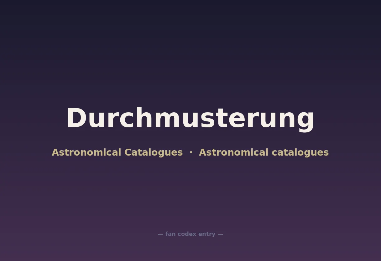 Durchmusterung