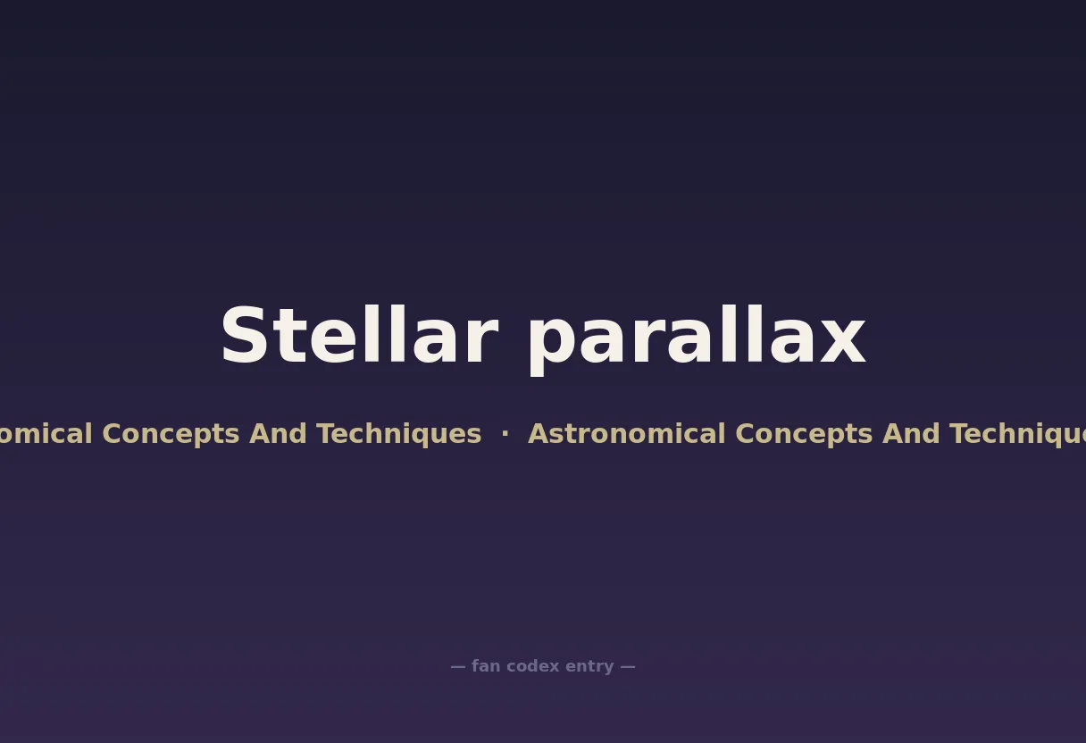 Stellar parallax