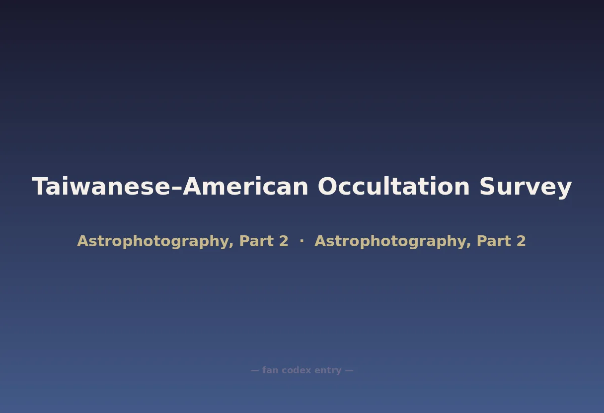 Taiwanese–American Occultation Survey