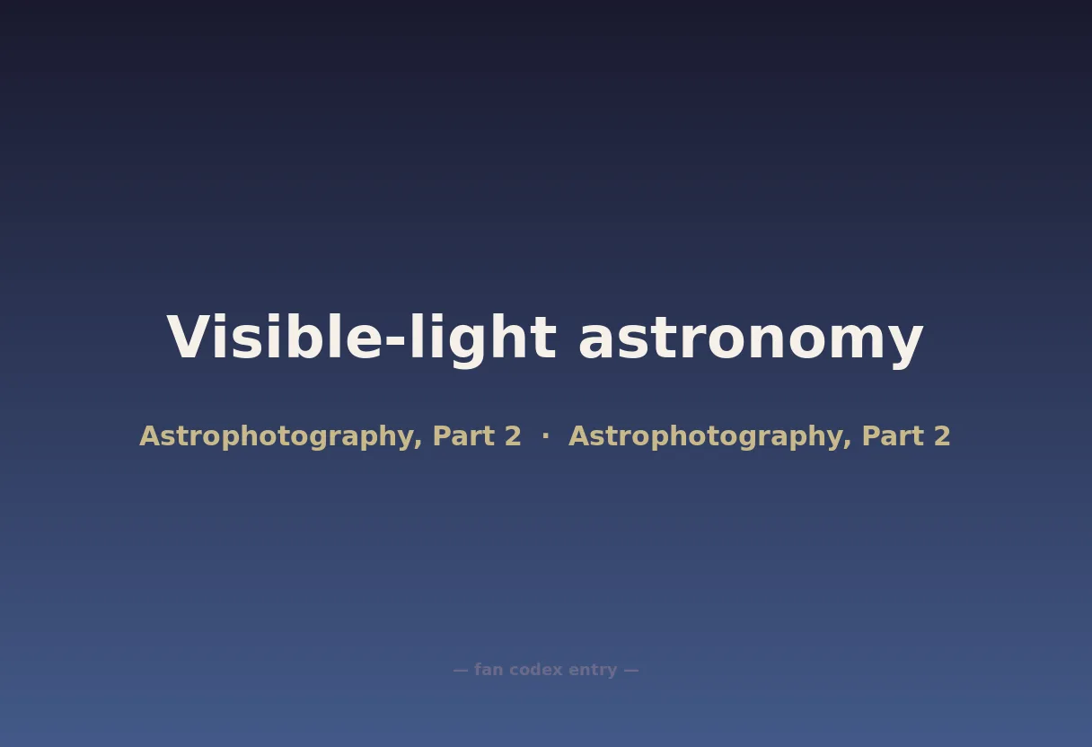 Visible-light astronomy