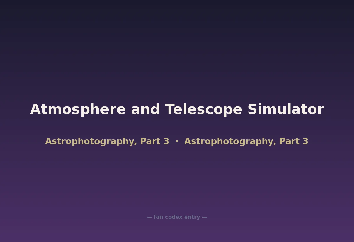 Atmosphere and Telescope Simulator