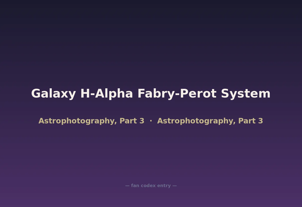 Galaxy H-Alpha Fabry-Perot System