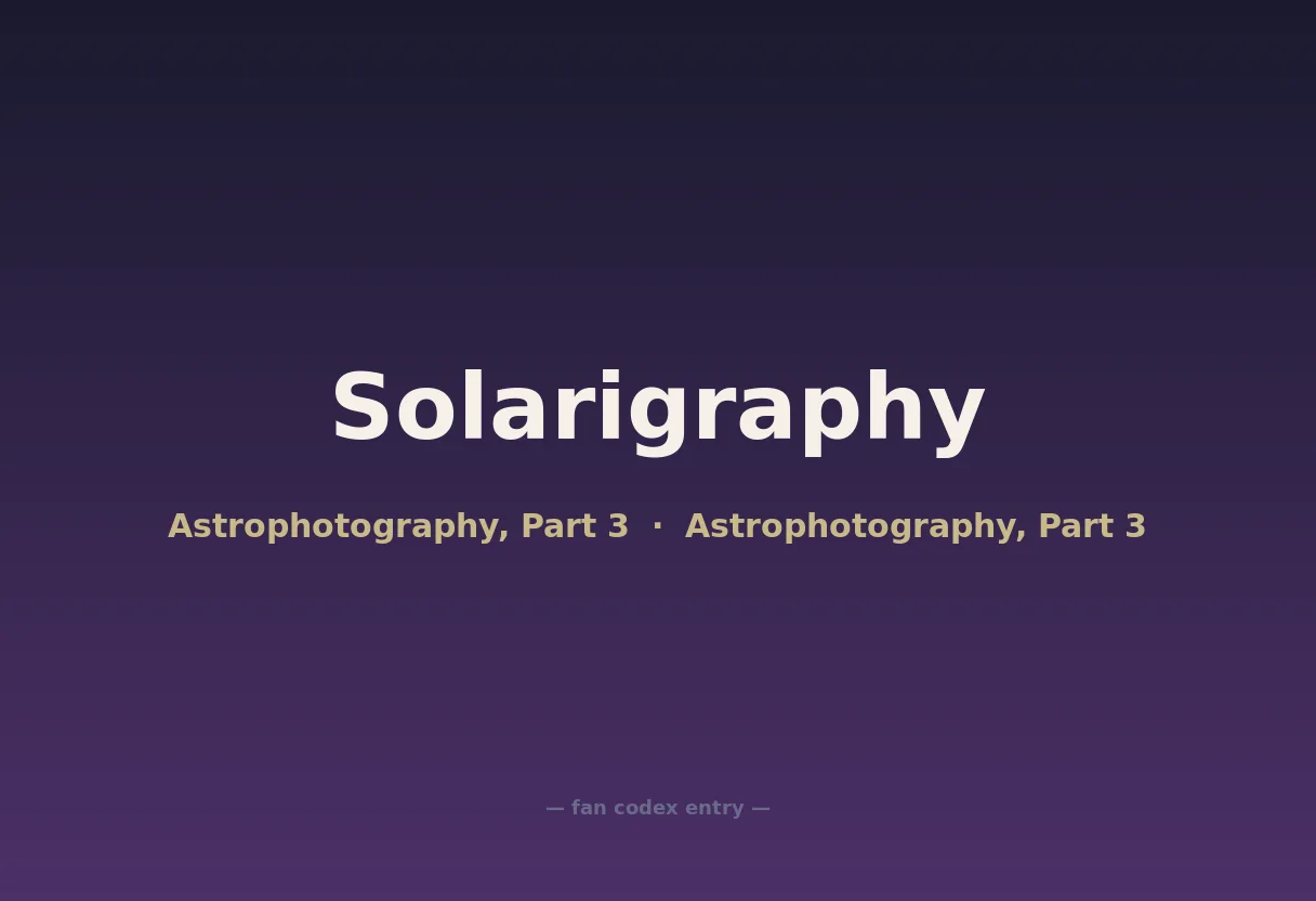 Solarigraphy