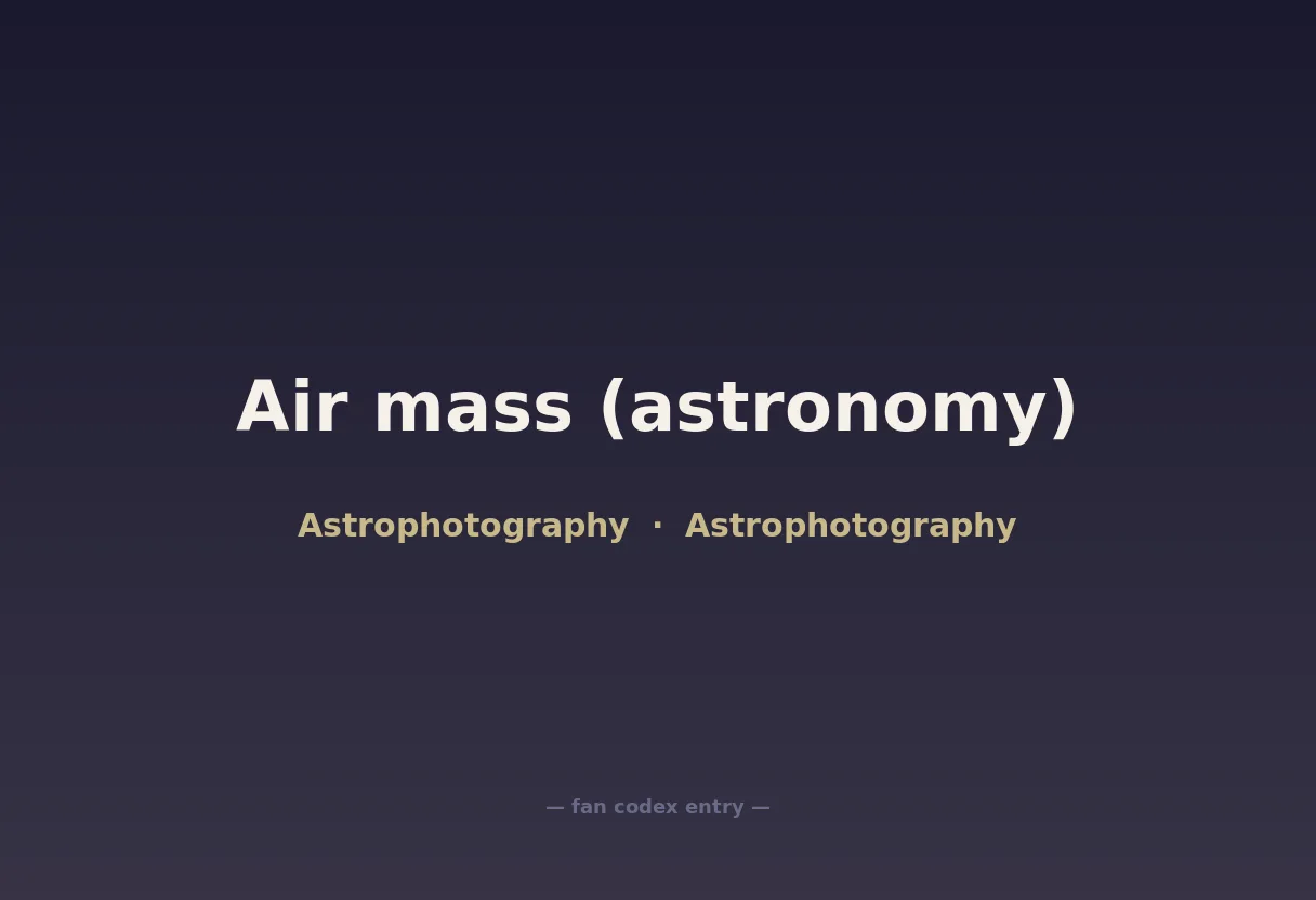 Air mass (astronomy)
