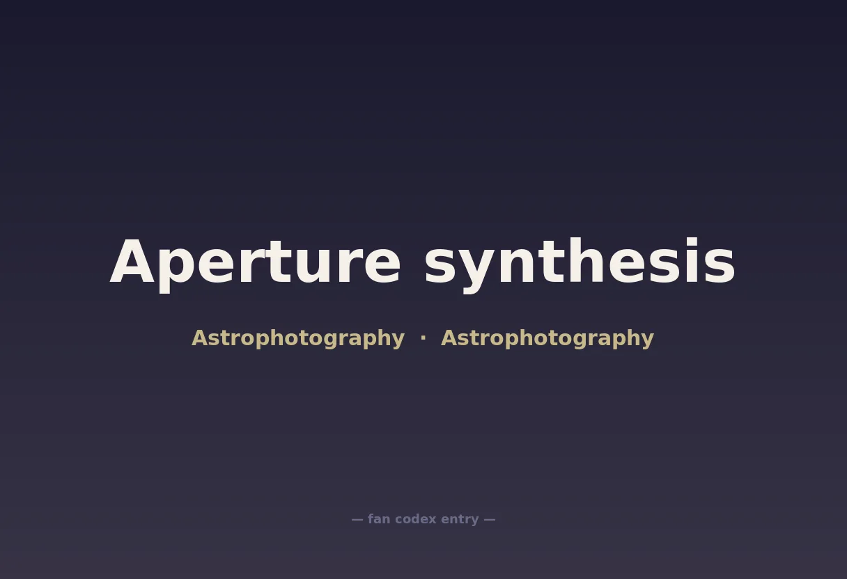 Aperture synthesis