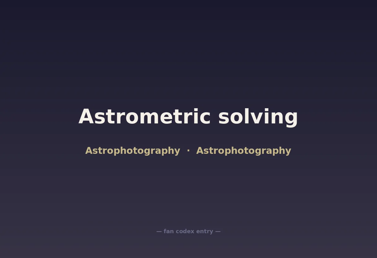Astrometric solving