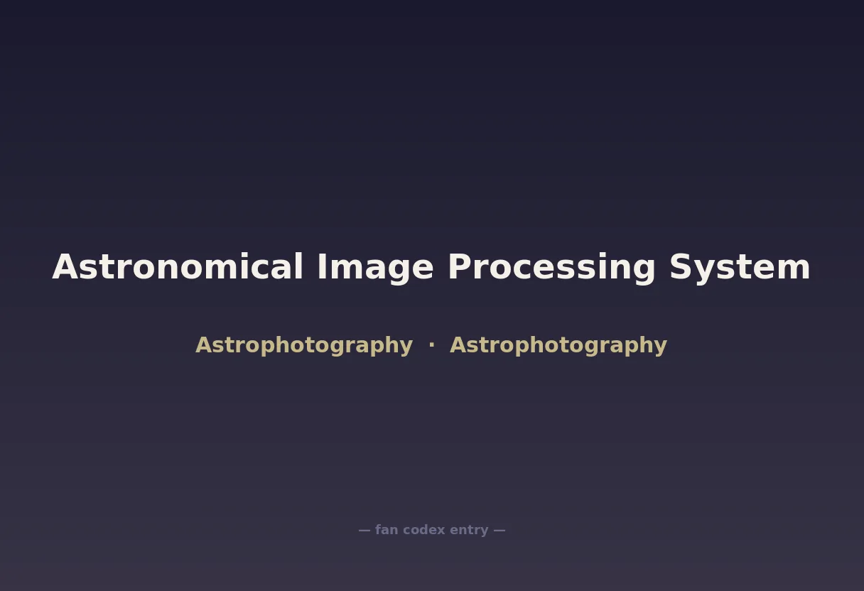 Astronomical Image Processing System