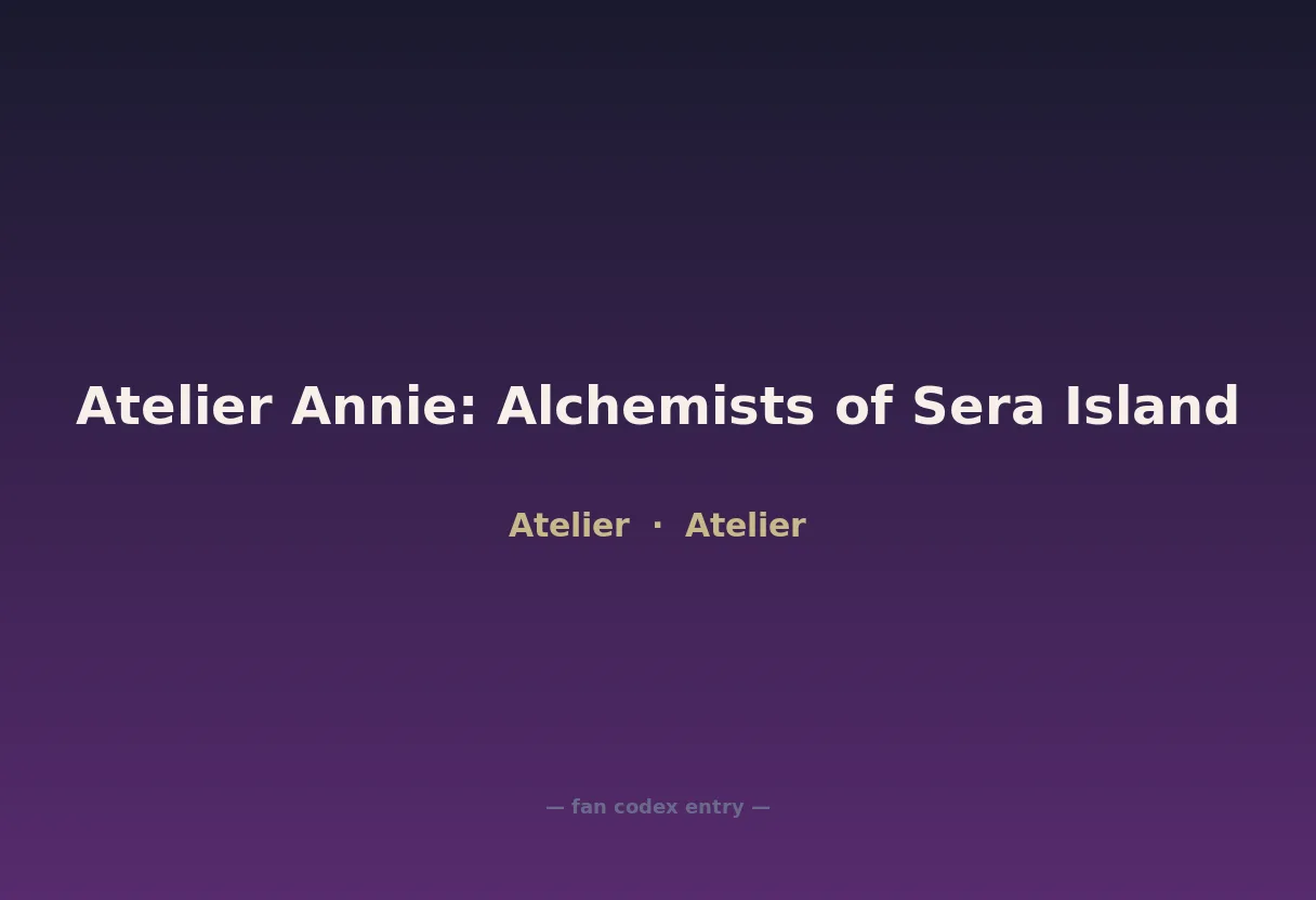 Atelier Annie: Alchemists of Sera Island