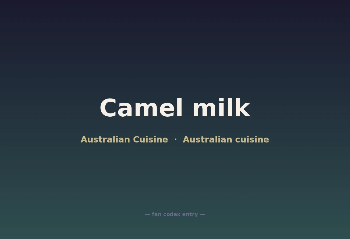 Camel milk