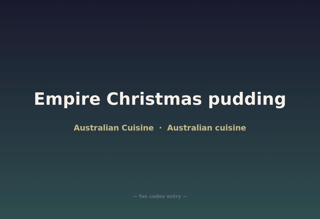Empire Christmas pudding