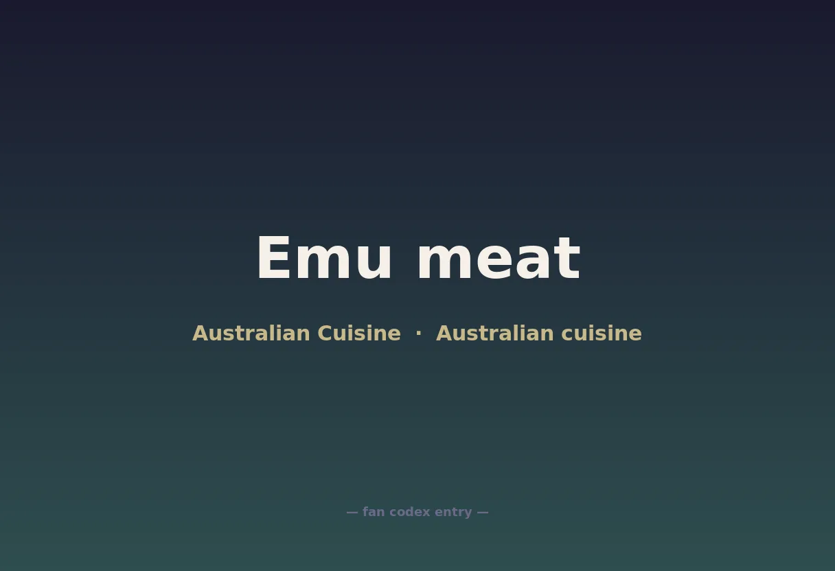 Emu meat