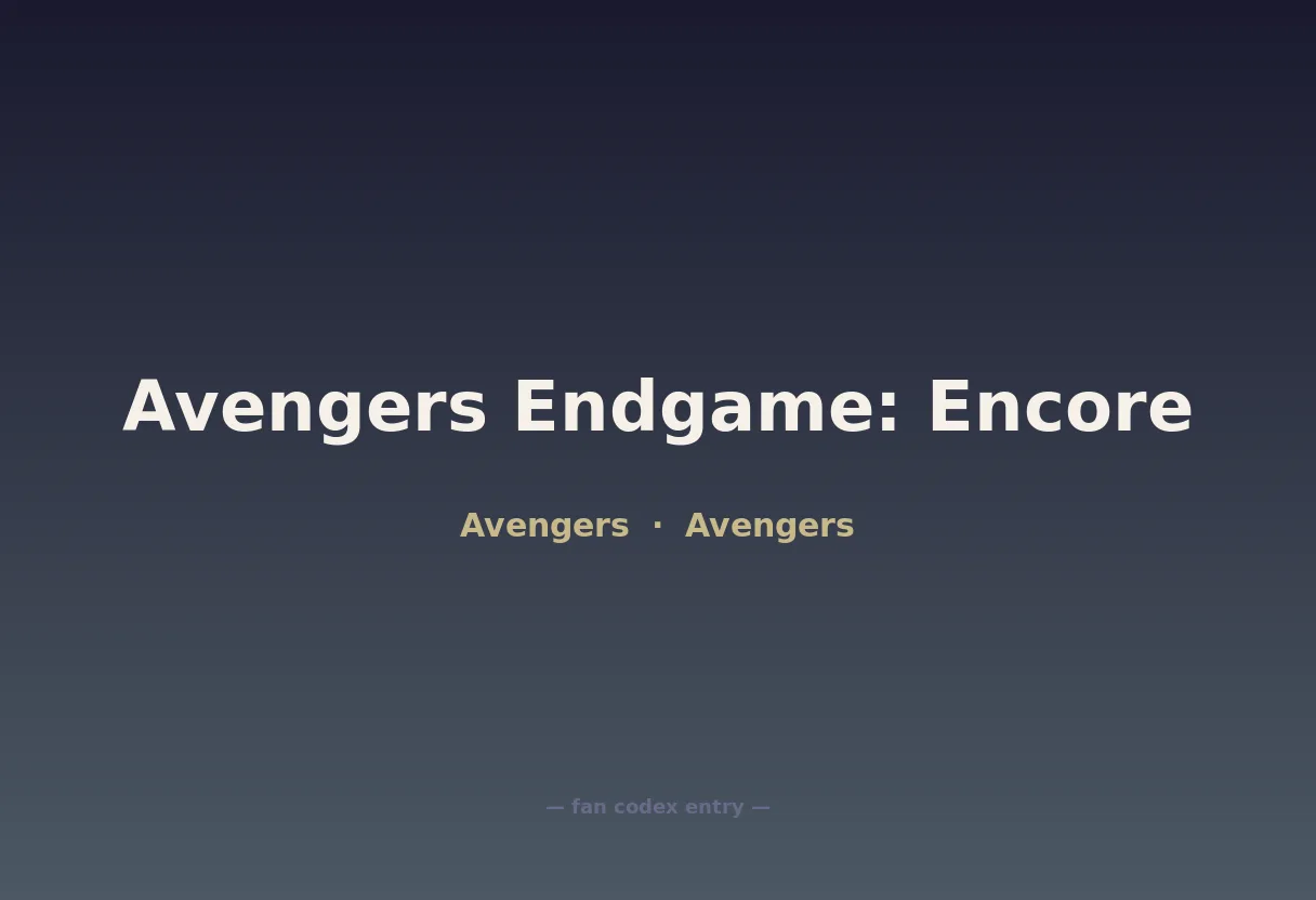Avengers Endgame: Encore