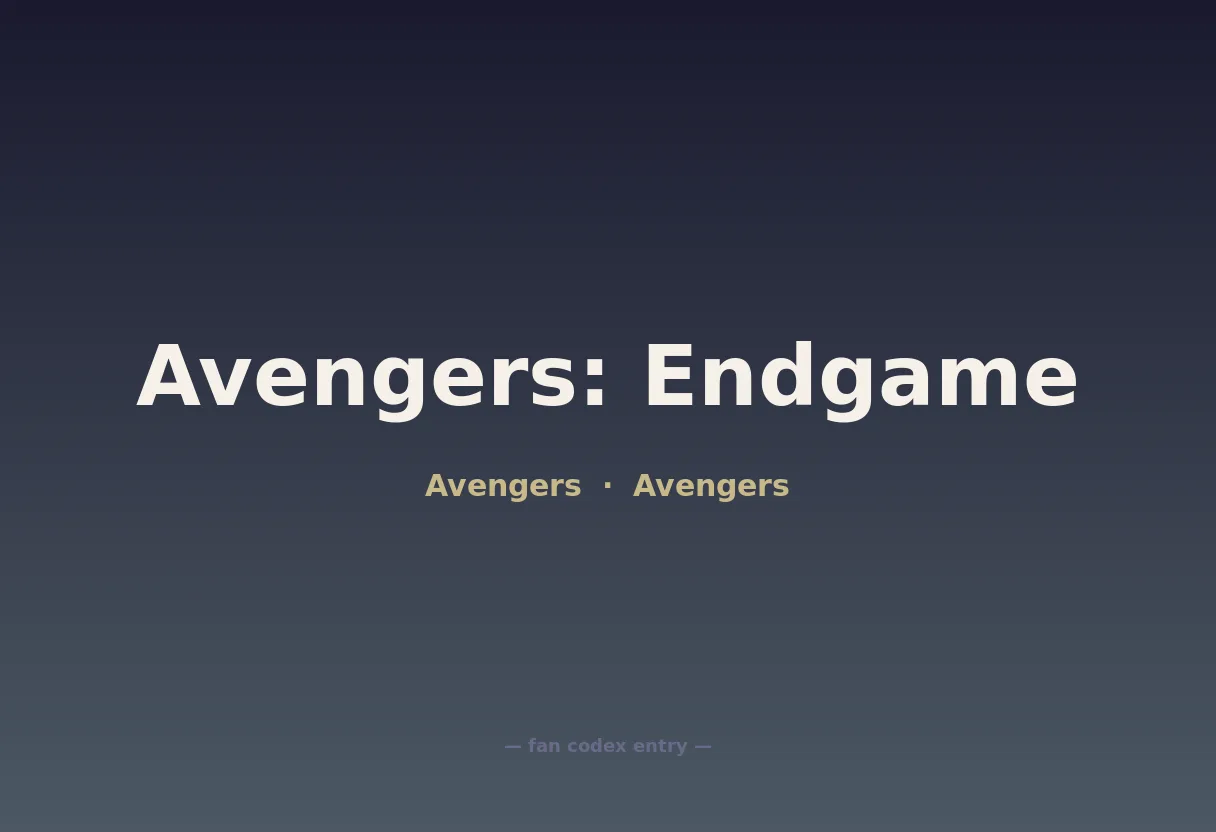Avengers: Endgame