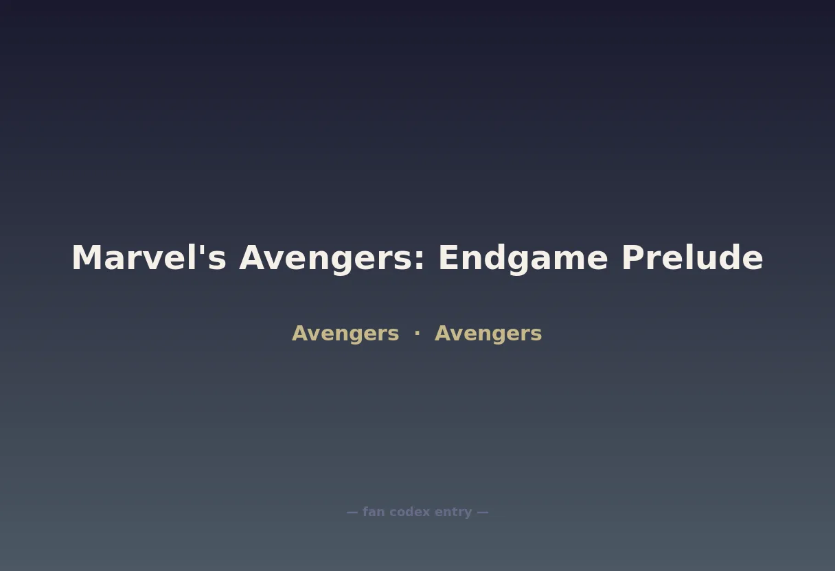 Marvel's Avengers: Endgame Prelude
