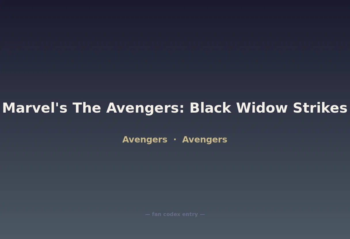 Marvel's The Avengers: Black Widow Strikes