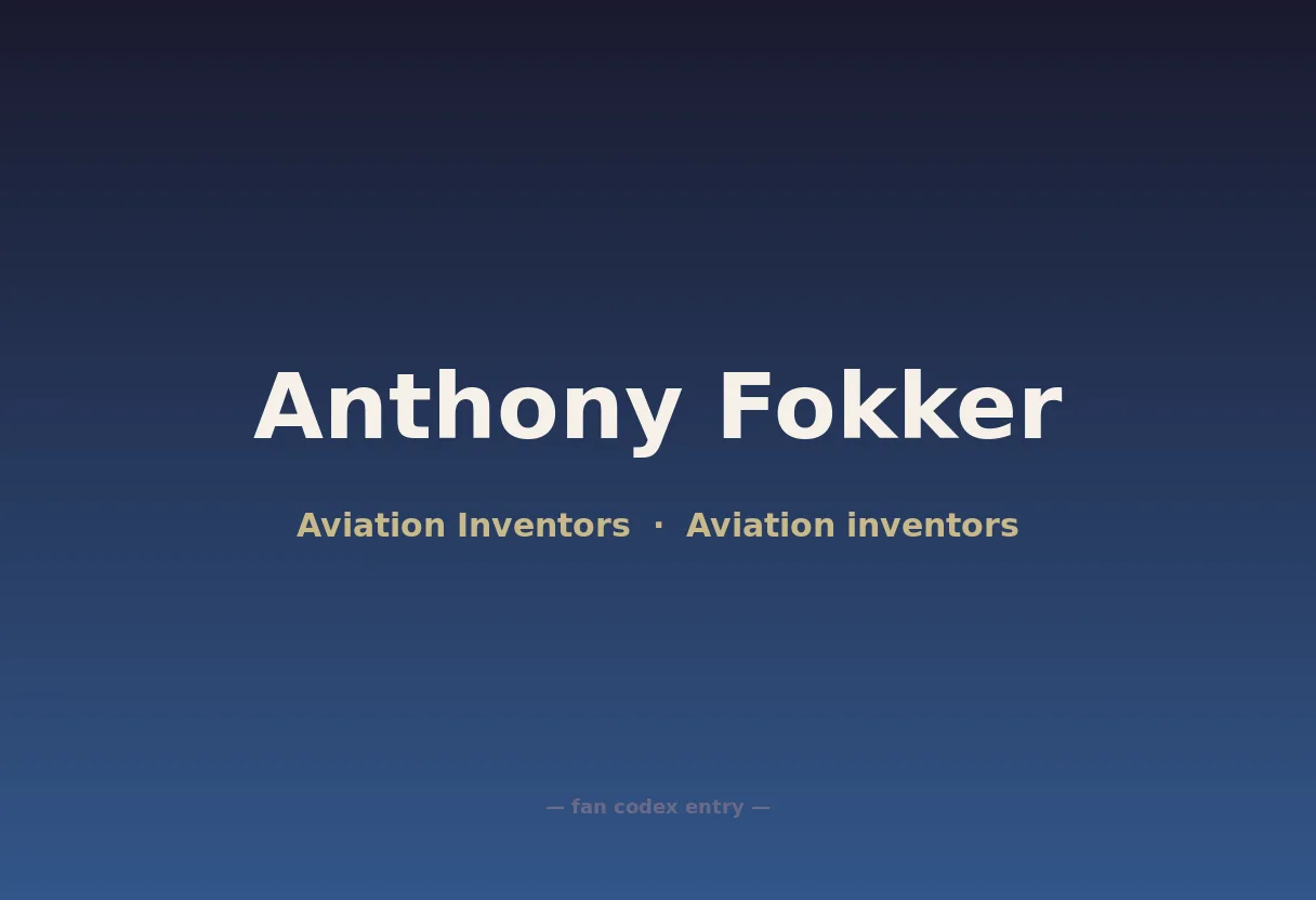 Anthony Fokker