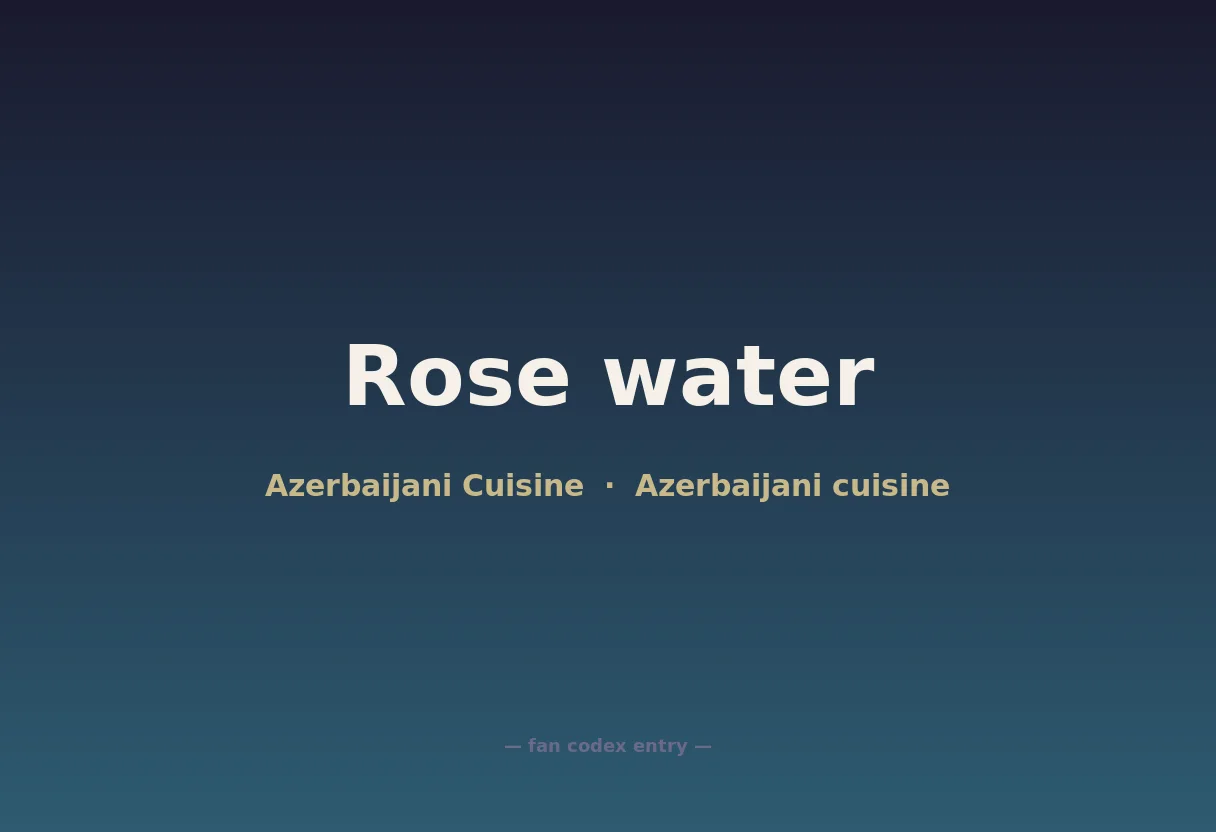 Rose water