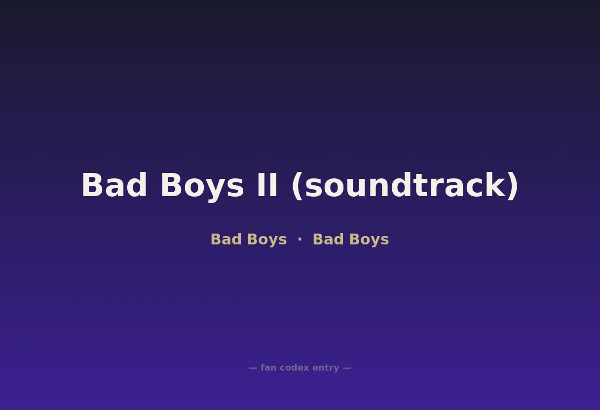 Bad Boys II (soundtrack)