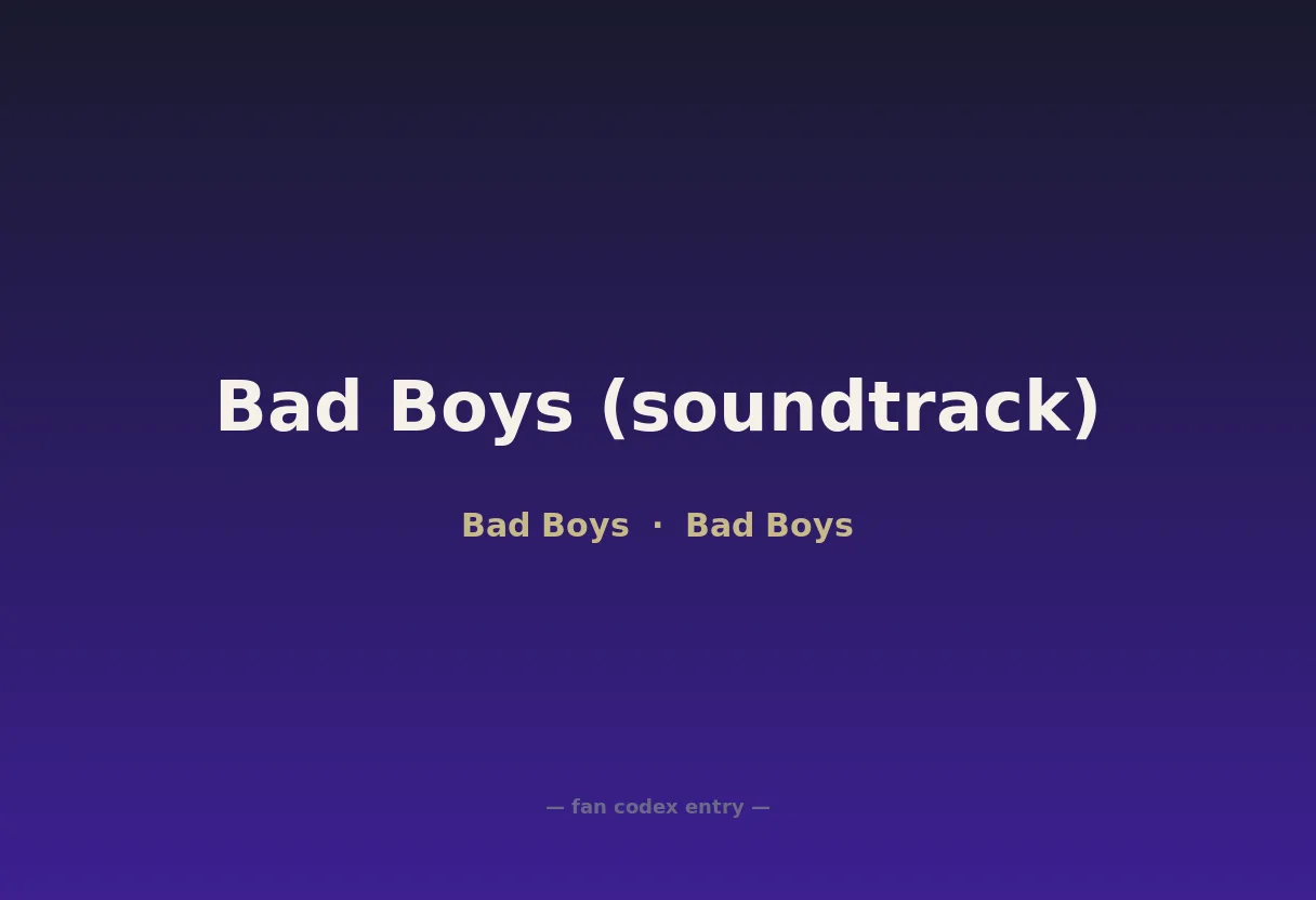 Bad Boys (soundtrack)