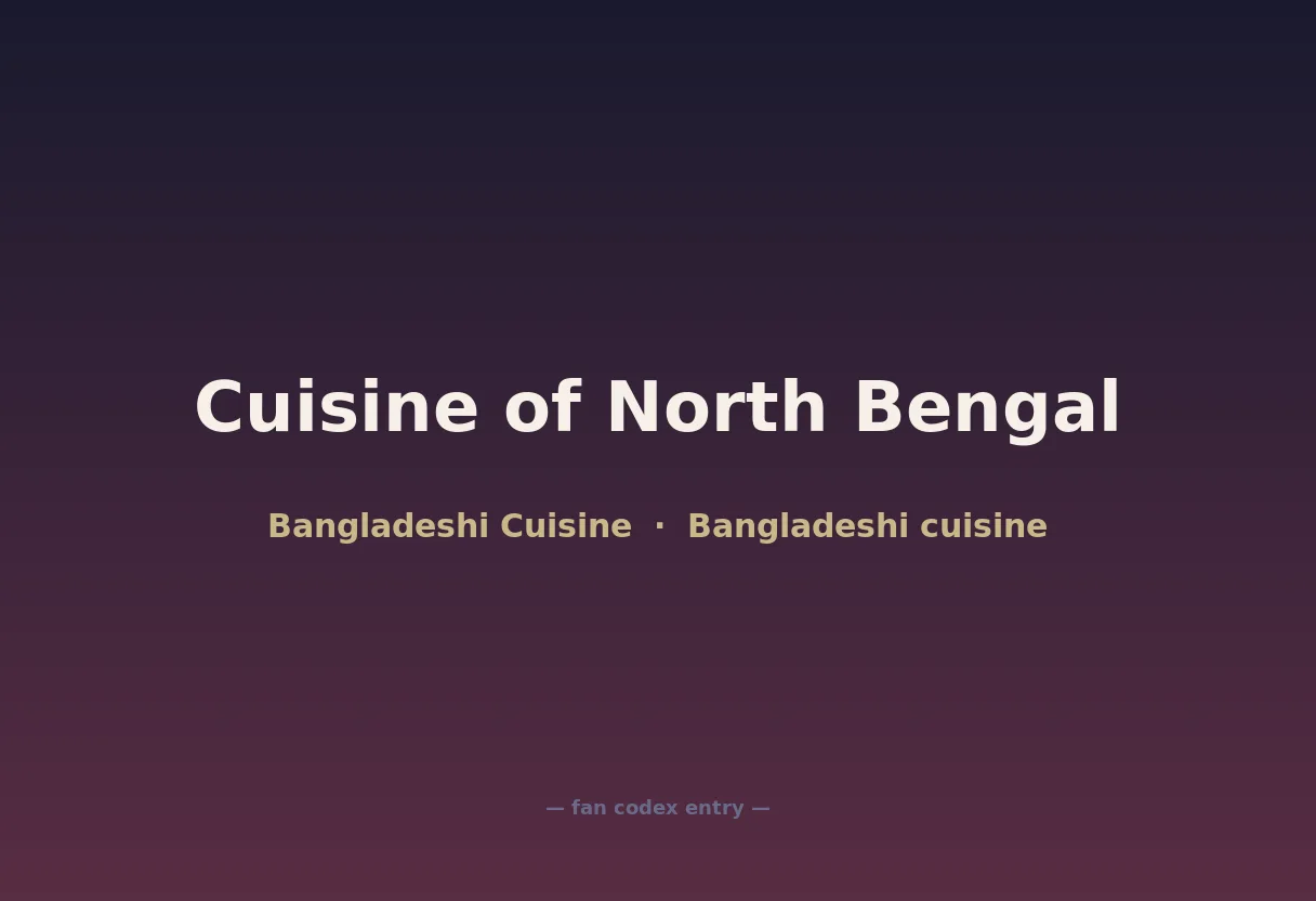 Cuisine of North Bengal