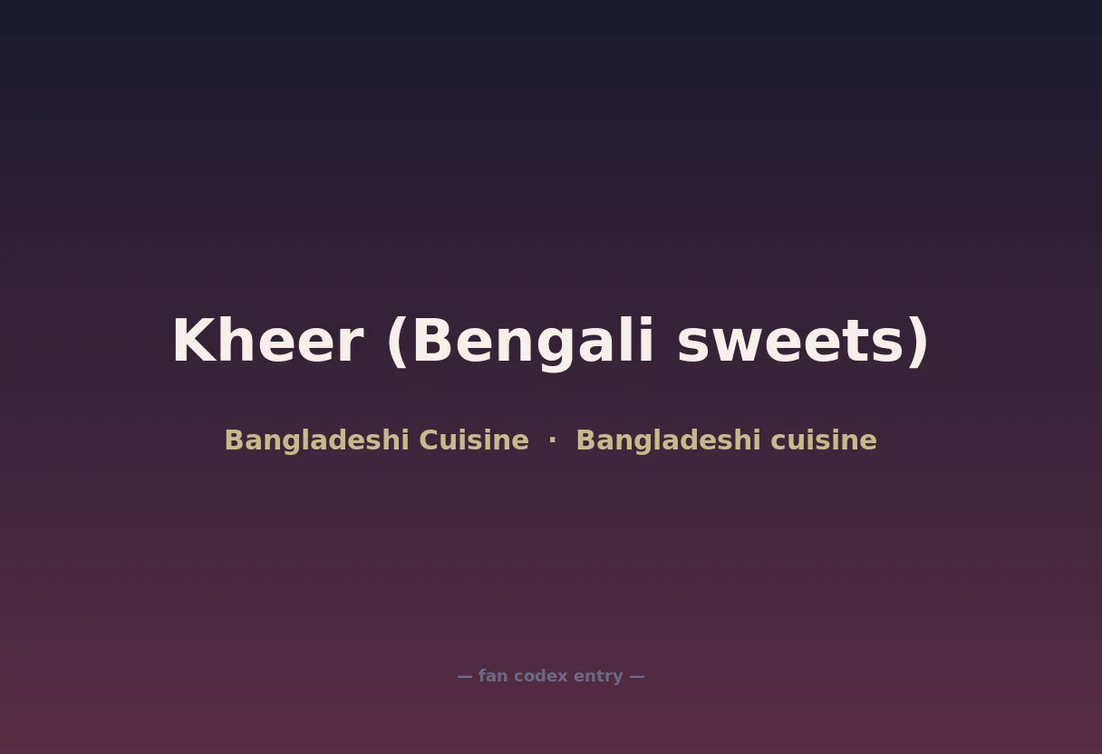 Kheer (Bengali sweets)