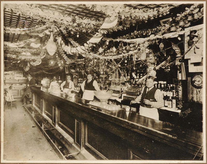 Babe Ruth with Father in bar