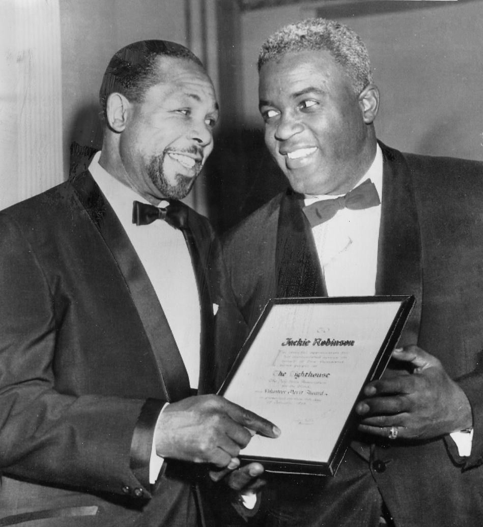 Archie Moore and Jackie Robinson 1959